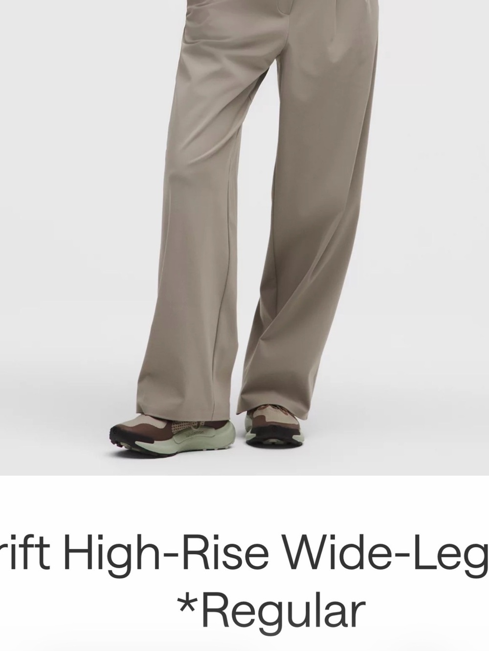 Wide-Leg Pleated Women's Pants in Olive Gray